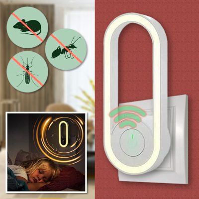 Vrasës ultrasonik i mushkonjave me konvertim frekuence dhe dritë LED për gjumë | ANTIMOSI