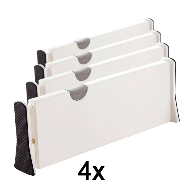 4x Ndarës i rregullueshëm për sirtarë ose raftet | DIVISERINO